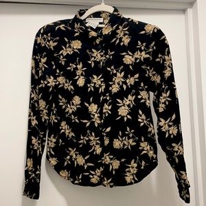 Flower button down shirt